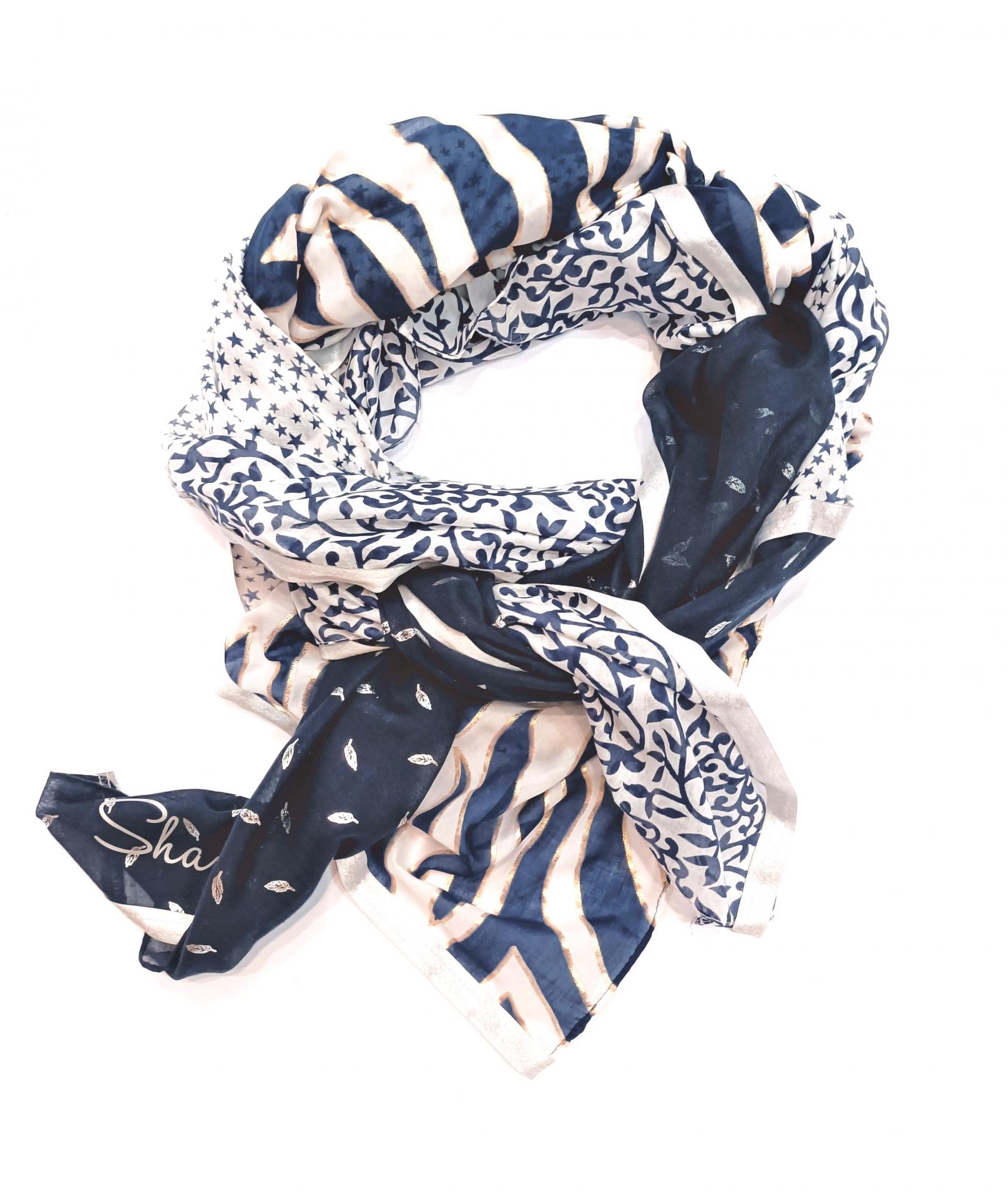 New foulard shanna marine blc