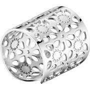 Zag bijoux anneau ajoures martele en acier reglable miniature